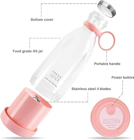 Mini USB Rechargeable Mixer Portable Juice Blender Bottle